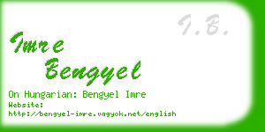 imre bengyel business card